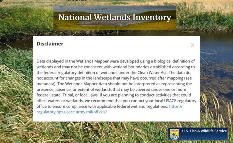 Federal Wetland Disclaimer